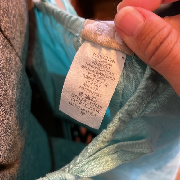 Aqua Match Point Medium Linen Dress - Picture 4 of 4